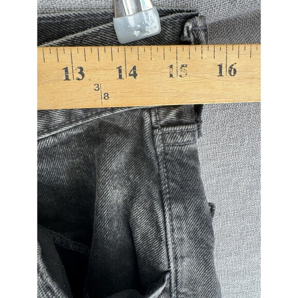 GAP Men's Baggy Cargo Jeans 29x30 Black Washed Faded Denim Double Pockets - Picture 3 of 9